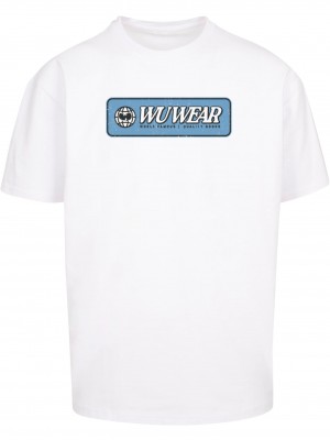 Мъжка тениска в бял цвят WU Wear Earth Logo Oversize