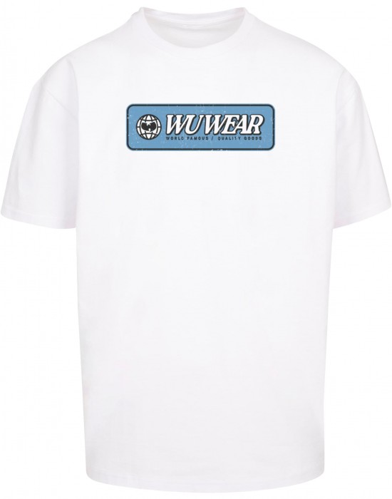 Мъжка тениска в бял цвят WU Wear Earth Logo Oversize