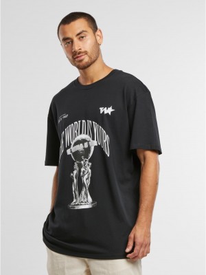 Мъжка черна тениска Mister Tee Your World Oversize