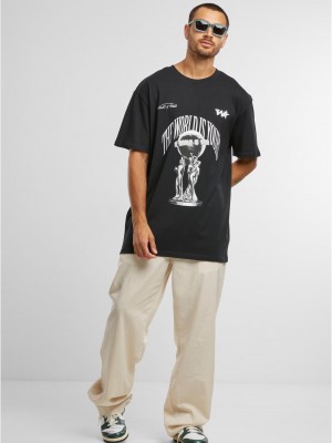 Мъжка черна тениска Mister Tee Your World Oversize