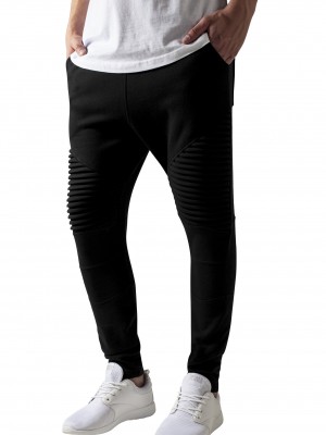 Мъжко долнище в черно Urban Classics Pleat Sweatpants 