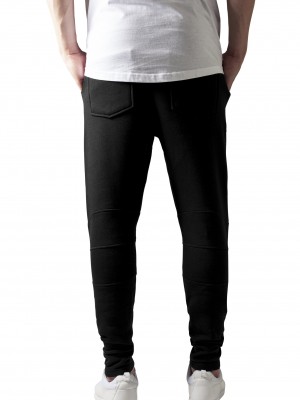 Мъжко долнище в черно Urban Classics Pleat Sweatpants 