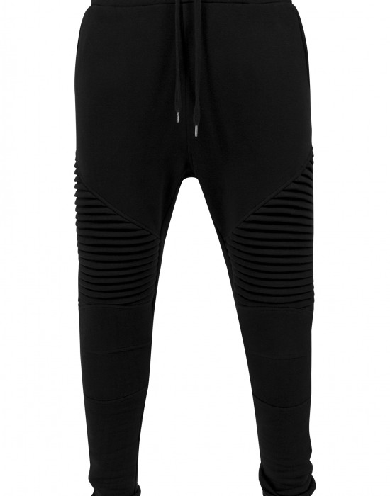 Мъжко долнище в черно Urban Classics Pleat Sweatpants Мъжко долнище в черно Urban Classics Pleat Sweatpants
