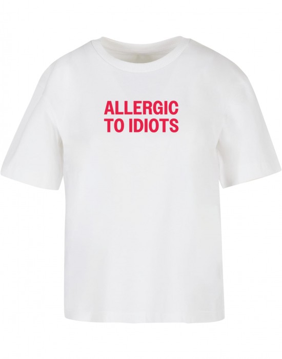 Дамска тениска в бял цвят Allergic To Idiots Tee Дамска тениска в бял цвят Allergic To Idiots Tee