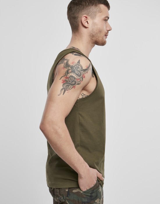 Мъжки потник в масленозелен цвят Brandit Tank Top olive Мъжки потник в масленозелен цвят Brandit Tank Top olive