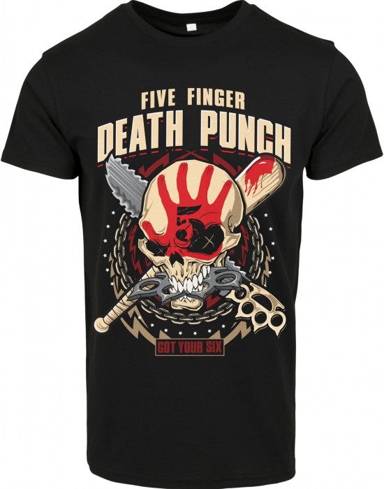 Мъжка тениска в черно Merchcode Five Finger Deathpunch Zombie Kill 