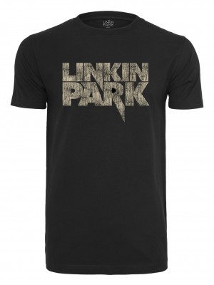 Мъжка тениска Merchcode Linkin Park Distressed Logos в черен цвят