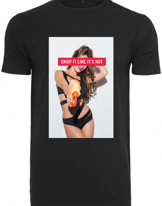 Мъжка черна тениска Mister Tee Drop It 