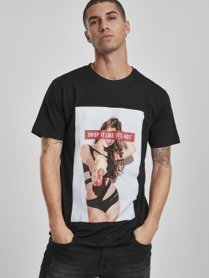 Мъжка черна тениска Mister Tee Drop It 
