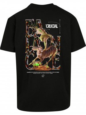 Мъжка тениска в черен цвят Mister Tee Crucial Oversize