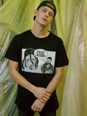 Мъжка тениска Mister Tee Sorry в черно
