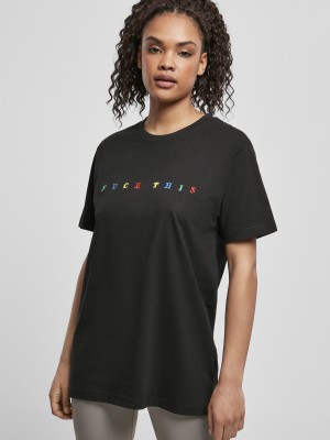 Дамска тениска в черно Mister Tee Fuck This 