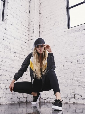 Дамски клин с висока талия Urban Classics в черен цвят