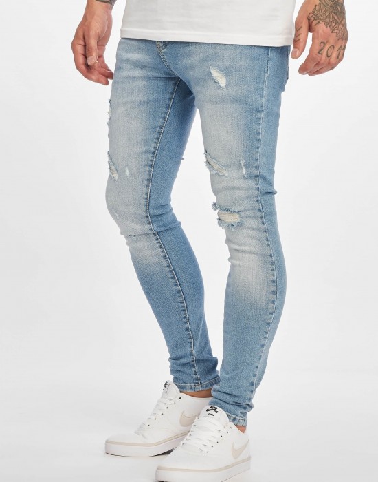 Мъжки Skinny-Jeans дънки DEF Dean в син цвят