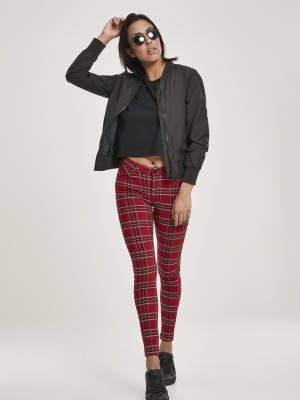 Дамски кариран панталон Urban Classics Ladies Skinny Tartan Pants 
