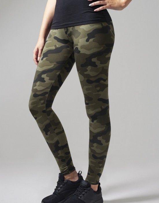 Дамски спортен камуфлажен клин Urban Classics wood camo
