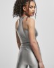 Дамски топ в сребрист цвят Urban Classics  Cropped Shiny 