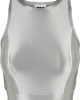 Дамски топ в сребрист цвят Urban Classics  Cropped Shiny 