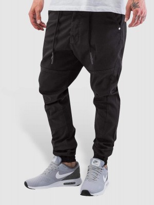 Мъжки спортен панталон в черно Just Rhyse Cargo Börge