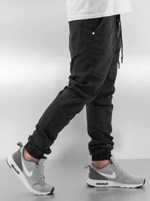 Мъжки спортен панталон в черно Just Rhyse Cargo Börge
