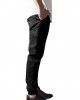 Мъжки карго панталони в черно Urban Classics Washed Cargo Twill Jogging Pants
