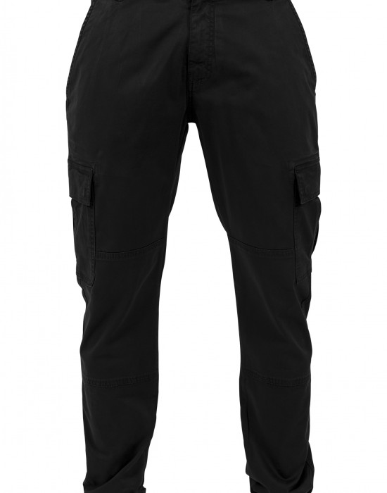 Мъжки карго панталони в черно Urban Classics Washed Cargo Twill Jogging Pants