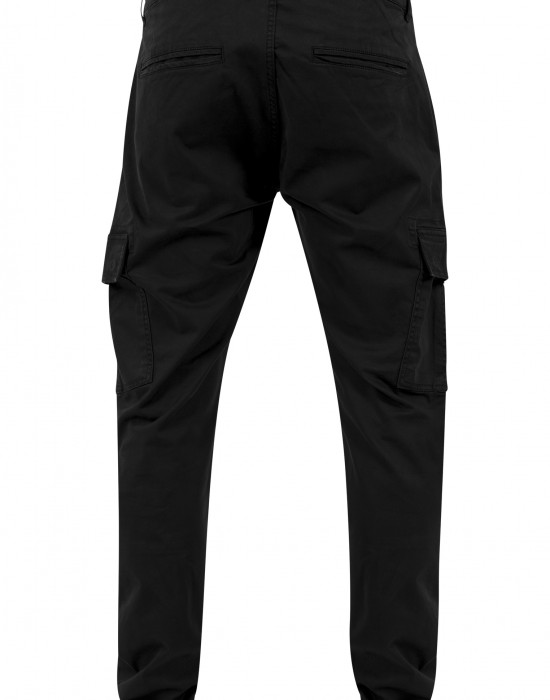 Мъжки карго панталони в черно Urban Classics Washed Cargo Twill Jogging Pants