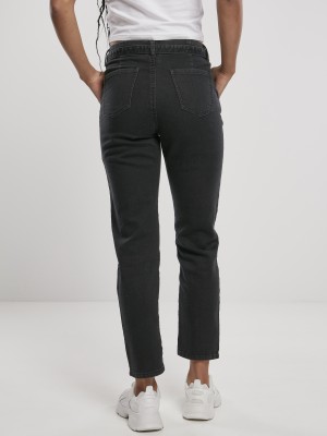  Дамски дънки в черно от Urban Classics Ladies High Waist Knitted Denim Chino