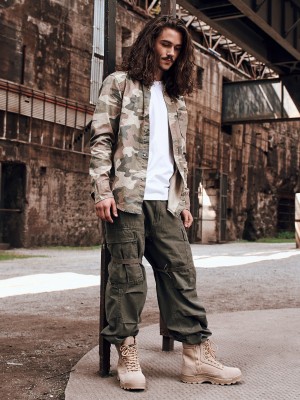 Мъжки карго панталони в цвят маслина Brandit M-65 