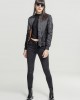 Дамско черно яке тип бомбър Urban Classics Basic Дамско черно яке тип бомбър Urban Classics Basic
