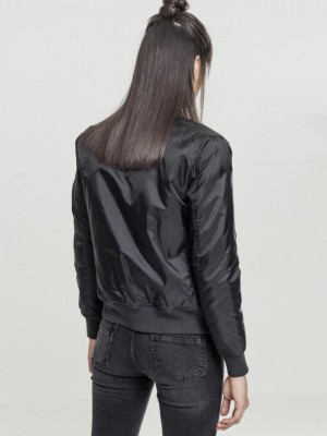 Дамско черно яке тип бомбър Urban Classics Basic