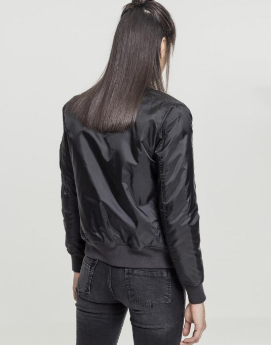 Дамско черно яке тип бомбър Urban Classics Basic