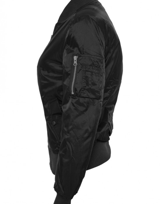 Дамско черно яке тип бомбър Urban Classics Basic Дамско черно яке тип бомбър Urban Classics Basic