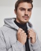 Мъжки изчистен суичър с цип Urban Classics в сив цвят