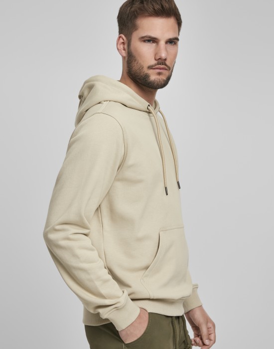 Мъжки суичър в бежово Urban Classics Basic Terry Hoodie