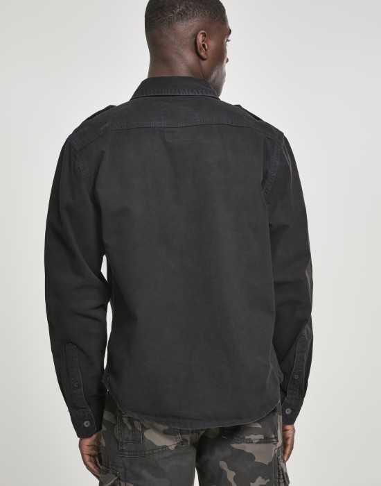 Мъжка риза в черен цвят Brandit Vintage Shirt black  