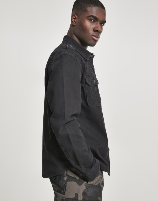 Мъжка риза в черен цвят Brandit Vintage Shirt black  