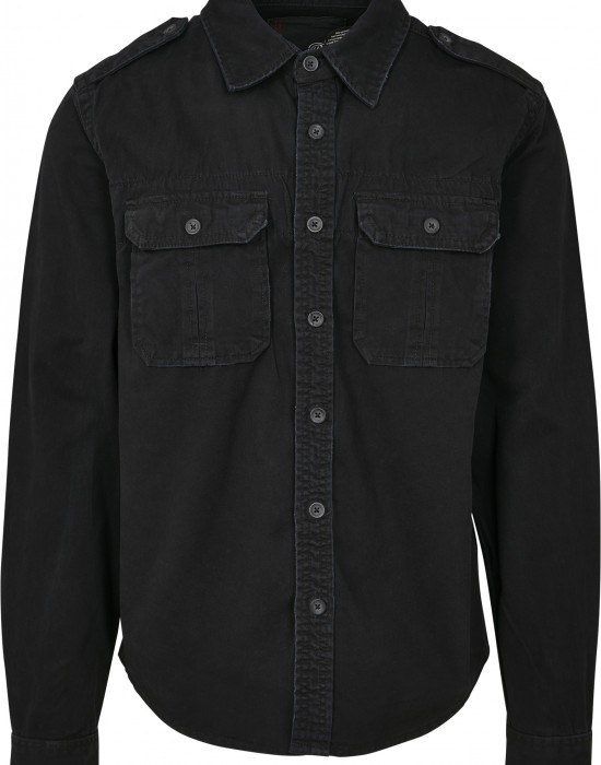 Мъжка риза в черен цвят Brandit Vintage Shirt black  