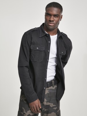 Мъжка риза в черен цвят Brandit Vintage Shirt black  