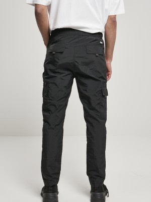 Мъжки летен карго панталон в черен цвят Urban Classics Adjustable Nylon Cargo Pants