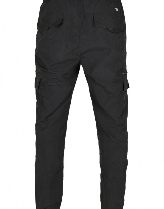 Мъжки летен карго панталон в черен цвят Urban Classics Adjustable Nylon Cargo Pants