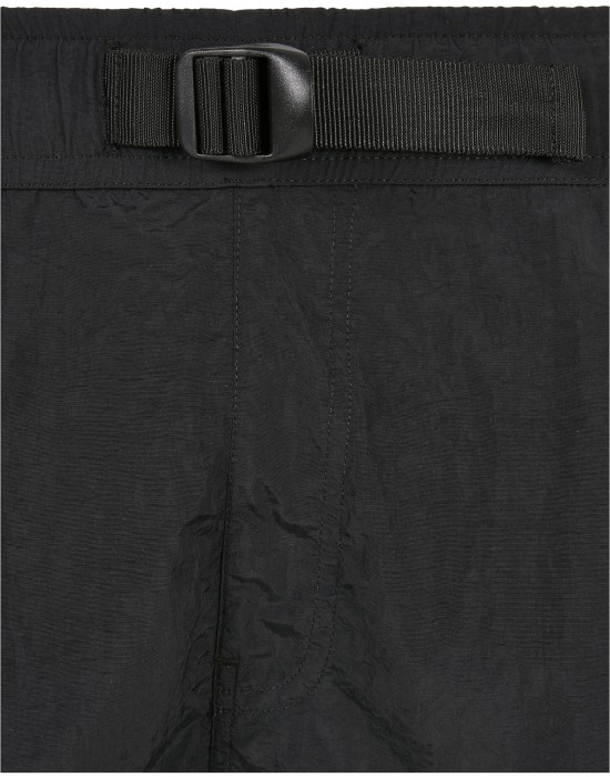 Мъжки летен карго панталон в черен цвят Urban Classics Adjustable Nylon Cargo Pants
