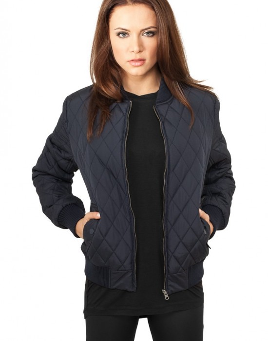 Дамско яке бомбър Urban Classics в тъмносин цвят