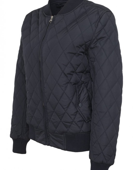 Дамско яке бомбър Urban Classics в тъмносин цвят