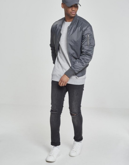 Мъжко тъмносиво яке тип бомбър Urban Classics cool grey