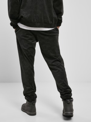 Мъжко велурено черно долнище Southpole AOP Velour