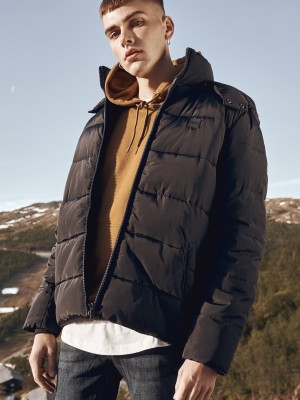 Мъжко зимно яке Urban Classics в черен цвят