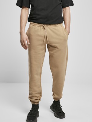 Мъжко долнище в бежов цвят Urban Classics Basic Sweatpants 2.0 