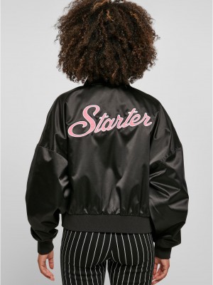 Дамско късо колежанско яке в черно Starter