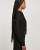 Дамски къс суичър с качулка в черен цвят Urban Classics Hoody